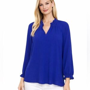 Eesome Size Mediumβ Royal Blue Blouse